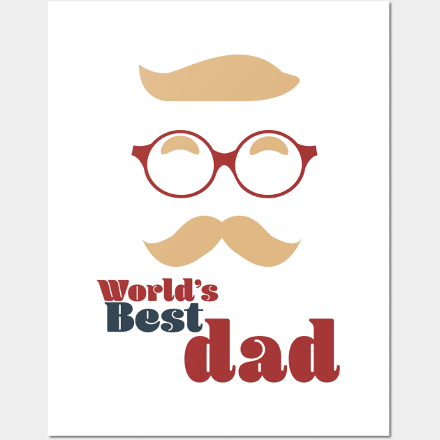 World's Best Dad Wall Art by nickemporium1